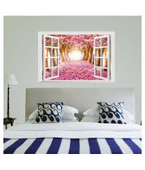 Decals Design '3D Cherry Blossoms Flowers Path Endless Venture xl8022c' Wall Sticker (PVC Vinyl, 60 cm x 90 cm)