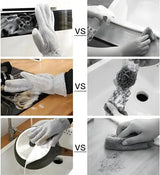 Multipurpose Wire Dishwashing Gloves | Dishwashing Rags for Wet and Dry, Steel Wire Miracle Cleaning Cloth with Glove Shape, Non-Scratch Wire Dish Cloths for Washing Dishes, Kitchen | Anti-heat aluminium gloves