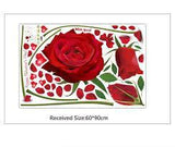 UNIVERSAL XL8178 new removable wall stickers romantic red rose living room bedroom home wedding house decoration murals-Red