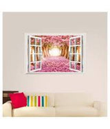 Decals Design '3D Cherry Blossoms Flowers Path Endless Venture xl8022c' Wall Sticker (PVC Vinyl, 60 cm x 90 cm)