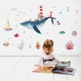 Wall stickers underwater world whale bedroom living room wall stickers HM92020