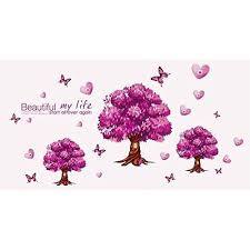 Albama - Wall Stickers / Wall Stickers / Room Stickers / Room Decoration / Living Room Decoration / Wall Stickers / Wall Stickers / Wall Decoration / Wall Wallpaper / Purple Tree Model Wall Stickers size 60x90 ay9228   Wall Decor Sticker