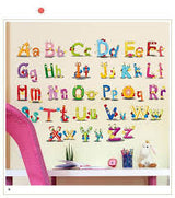 Ay6074 Wall Stickers for Kids Nursery Alphabet Pure Color