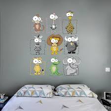 Animal Wall Stickers Safari Wall Decals for Boys and Girls Home and Room Decor Wall Prints for Kids Bedroom Bedroom Sa size 25x60  xh6222
