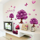 Albama - Wall Stickers / Wall Stickers / Room Stickers / Room Decoration / Living Room Decoration / Wall Stickers / Wall Stickers / Wall Decoration / Wall Wallpaper / Purple Tree Model Wall Stickers size 60x90 ay9228   Wall Decor Sticker