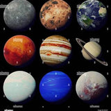the planets of the solar system isolated on white background (3d space rendering, elements of this image are furnished by NASA) 30x60cm xp8009