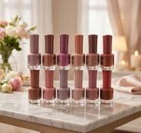 Pack of 12 Nude Permanent Nail Polish Light Amazing Colors Series