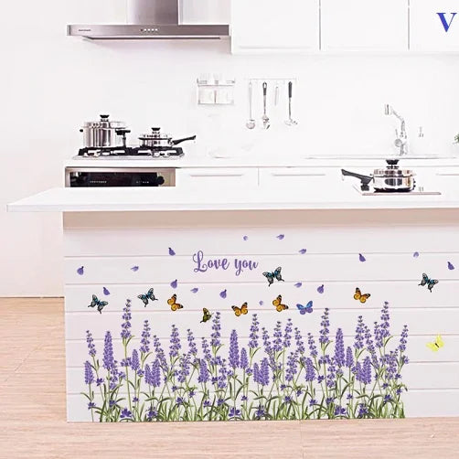 Lavander Flower Wall Decal SK7038 ZOOYOO