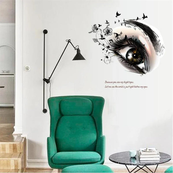 Sks6031 wall stickers beautiful eye living room bedroom wall decoration home decoration mural art