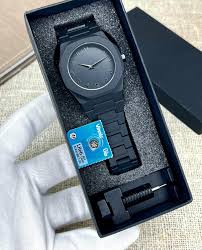 Aura Watch for Men Black Arabic Dial | Luxury Steel Watch Stainless Steel Strap