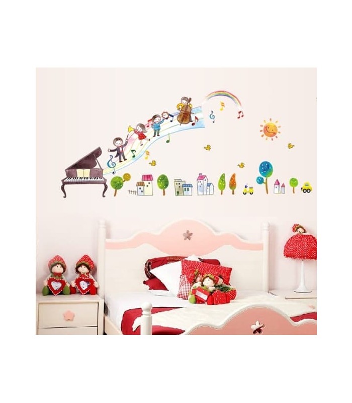 Cartoon note wall stickers Living room bedroom children's kindergarten decoration Ay7053