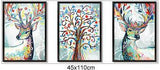 Nordic style creative 3.D removable stickers XL8327 Fantasy Watercolor Deer -Colorful