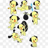Luminous Baby Dog Wall Decals Cute Puppy Fluorescent Stickers for Home Decoration Kids Cartoon Wallpaper Glow in the Dark Room