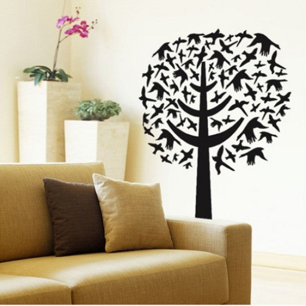 Black Bird Tree Sticker AY7081