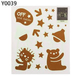 Yigo Fluorescent Luminous Wall Stickers Glow in The Dark Stars Home Decoration Eco-Friendly PVC Cartoon Wall Decal for Kids Rooms-Alphabet