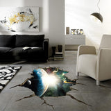 Xl8307 Home Find 3D Broken Wall Sticker Space Universe Star Boy Room Science Fiction Ornament Black Hole Vortex Star Sky Sticker Floor /tile Stickers