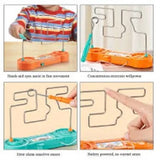 Bump Maze, Montessori Toy Electric Wire Maze Roller Game Touch Maze Puzzle Toy Collision Game Education Concentration Toy (Random Color)