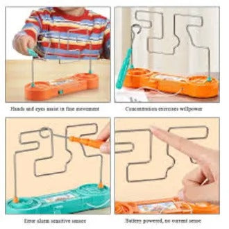 Bump Maze, Montessori Toy Electric Wire Maze Roller Game Touch Maze Puzzle Toy Collision Game Education Concentration Toy (Random Color)
