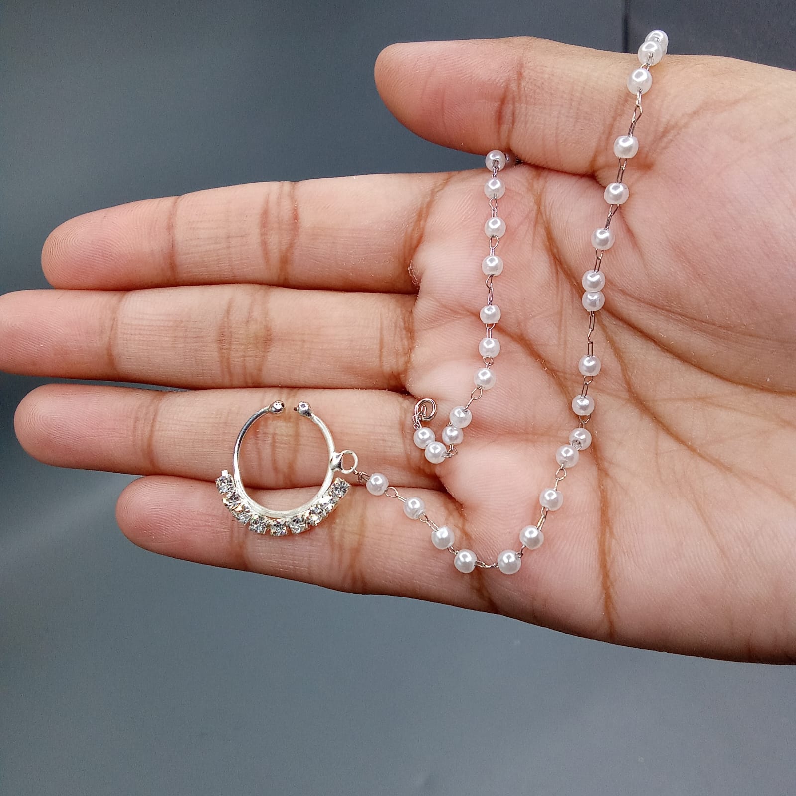 Stylish Golden One Line Nose Nath For Women/Girls.