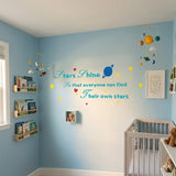 Stars Shine" Kids' Wall Decal | Celestial Nursery Wall Art size 15x25 nc1034 4 peace