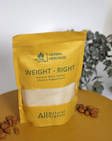 Herbal Heritage WEIGHT-RIGHT Natural Mass Gainer – Organic Dietary Supplement for Healthy Weight Gain 100g