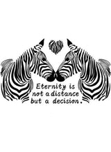 Home creative wall decoration stickers, warm lovers zebra wallpaper SK9040