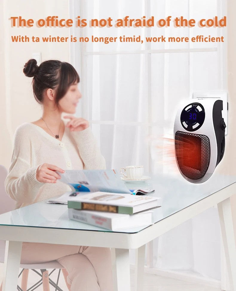 Portable Electric Heater Fan Heater Electric Ceramic Fan Energy-Saving Heater Safe Quiet Heating Fan room for Winter.