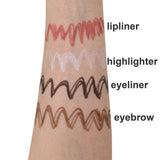 Multi-effect 4 In 1 Eyeliner Eyebrow Pencil Contour Pen Long Lasting Waterproof  for girls, eyeliner lipstick highlighter brow liner all in one (Random Color)