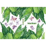 SECU-STAR Green Plant Wall Paper Bedroom Living Room Cabinet Wallpaper Aisle Shop Glass Window Door Cabinet Decoration Wall Sticker