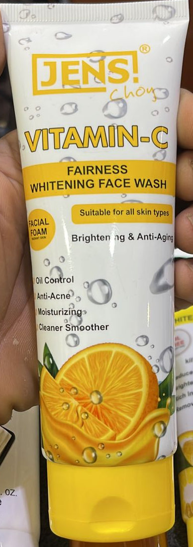 Jens Choy Vitamin C Fairness Whitening Face Wash Providing Gentle Cleansing With Brightening Care And Refreshing Finish - 100ML