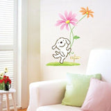 Rainbow Wall-stickers Wall Decor Removable Decal Sticker - Dancing Dog size 32x58 tc1000