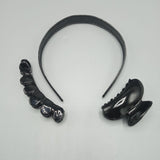 Black Glossy Plain Headband DIY Craft Headband peck of 3