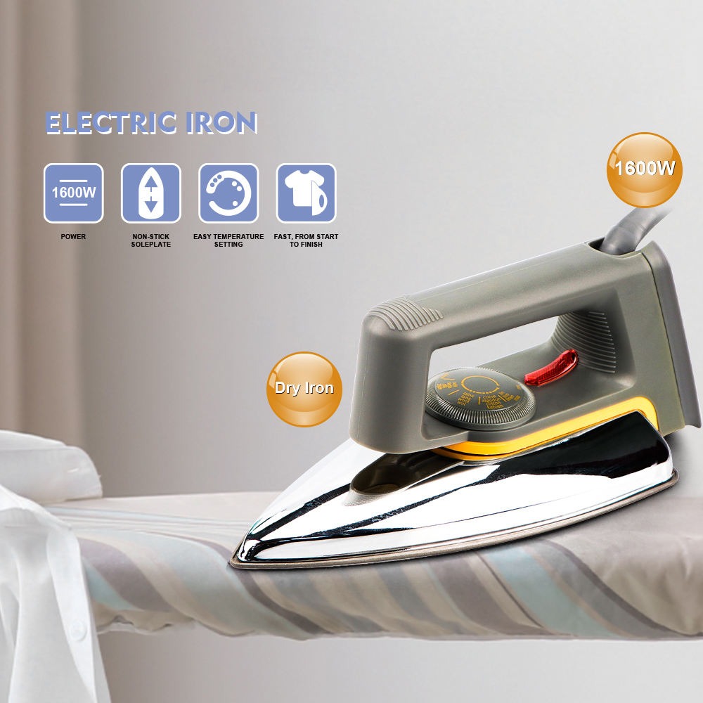 RAF Electric Iron R.1108 – Professional Dry Iron with Non?Stick Soleplate