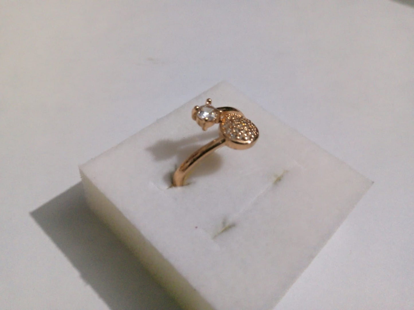 Fashion Rose Gold Stanless Steel Rings With Stone Crystal For Men Girl Women  In Wedding With Cross