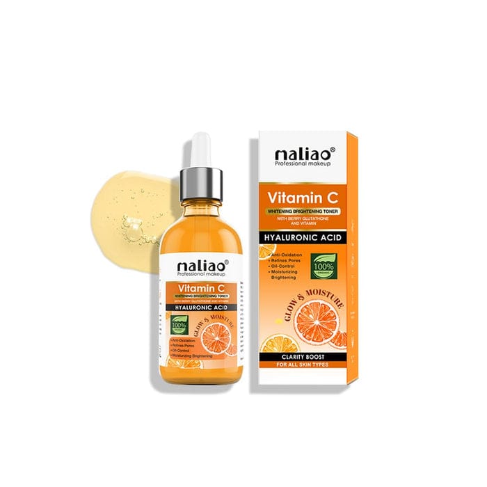 Maliao Vitamin C Whitening Brightening Toner with Berry Glutathione & Hyaluronic Acid – Anti-Oxidation, Pore Refining, All Skin Types, 30ml