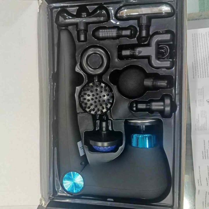 Blueidea USB Rechargeable Folding Fascia Gun – 10-in-1 Massager with Heat & Cold Therapy