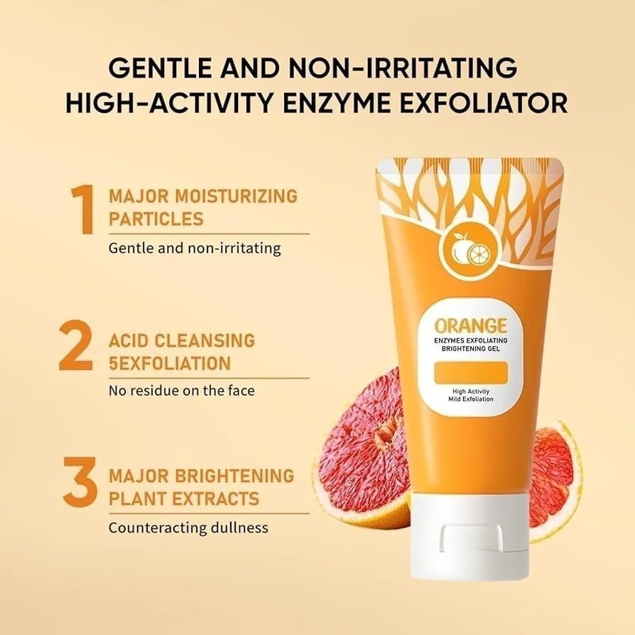 Orange Enzyme Exfoliating Gel | Brightening, Nourishing & Citrus Skincare For Radiant, Glowing, Healthy Skin