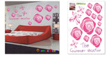Wall stickers [Juguo Design] Rose DIY combination wall stickers/wall stickers/wallpaper/living room bedroom bathroom kindergarten interior design decoration