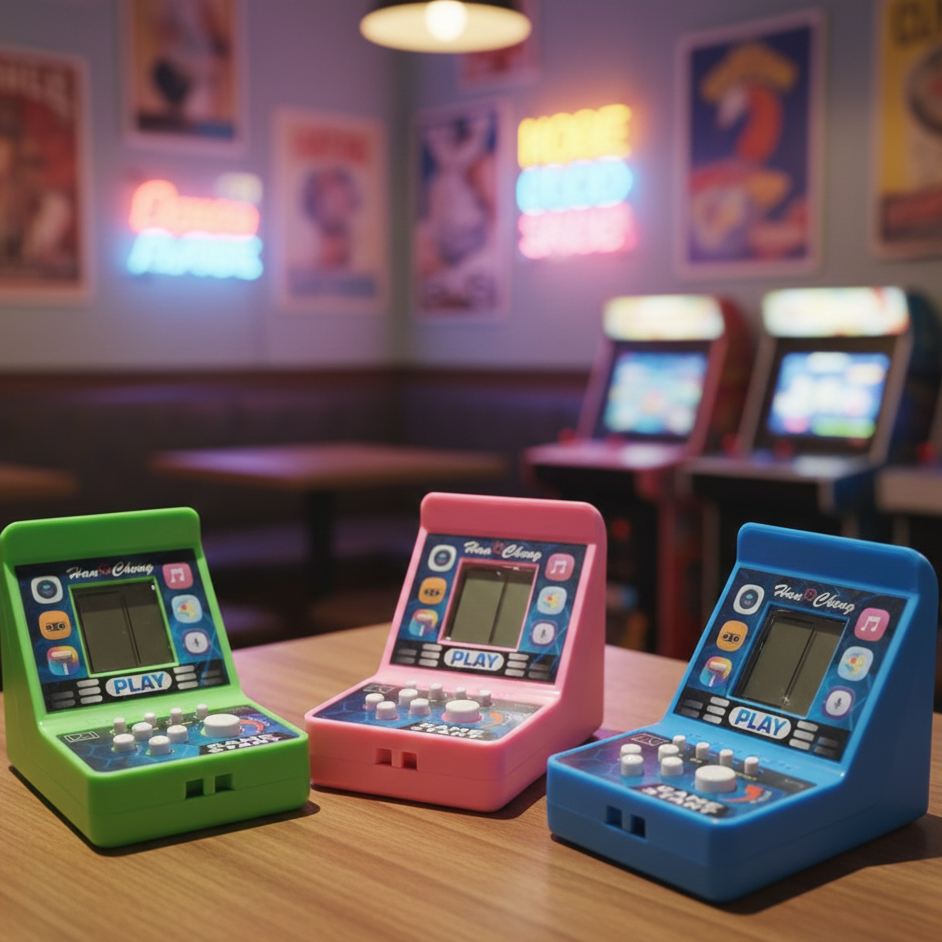 Han Cheng Cube Game Console Mini Portable Electronic Game Console Providing Fun Entertainment (Random Color)