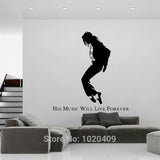 Jm 8270 Studio Briana Michael Jackson Famous Silhouette with Quote Wall Decal Sticker