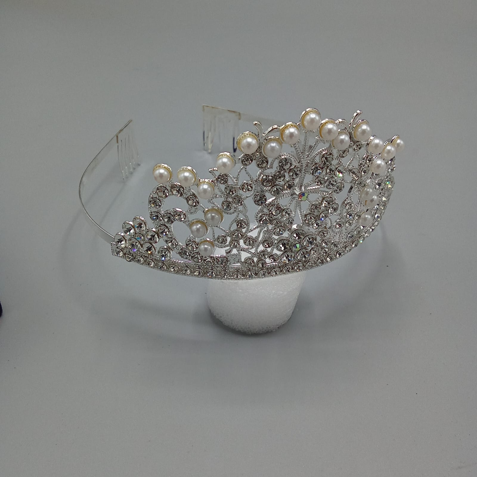 New Fashion Wedding Crystal Pearl Crowns Rhinestone Tiara Brides Hairband