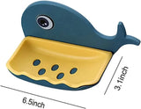 Fish-Shaped Double-Layer Adhesive Waterproof Soap Bar Holder Stand Rack For Bathroom, Shower, And Kitchen Walls (Pieces 1)( random color)