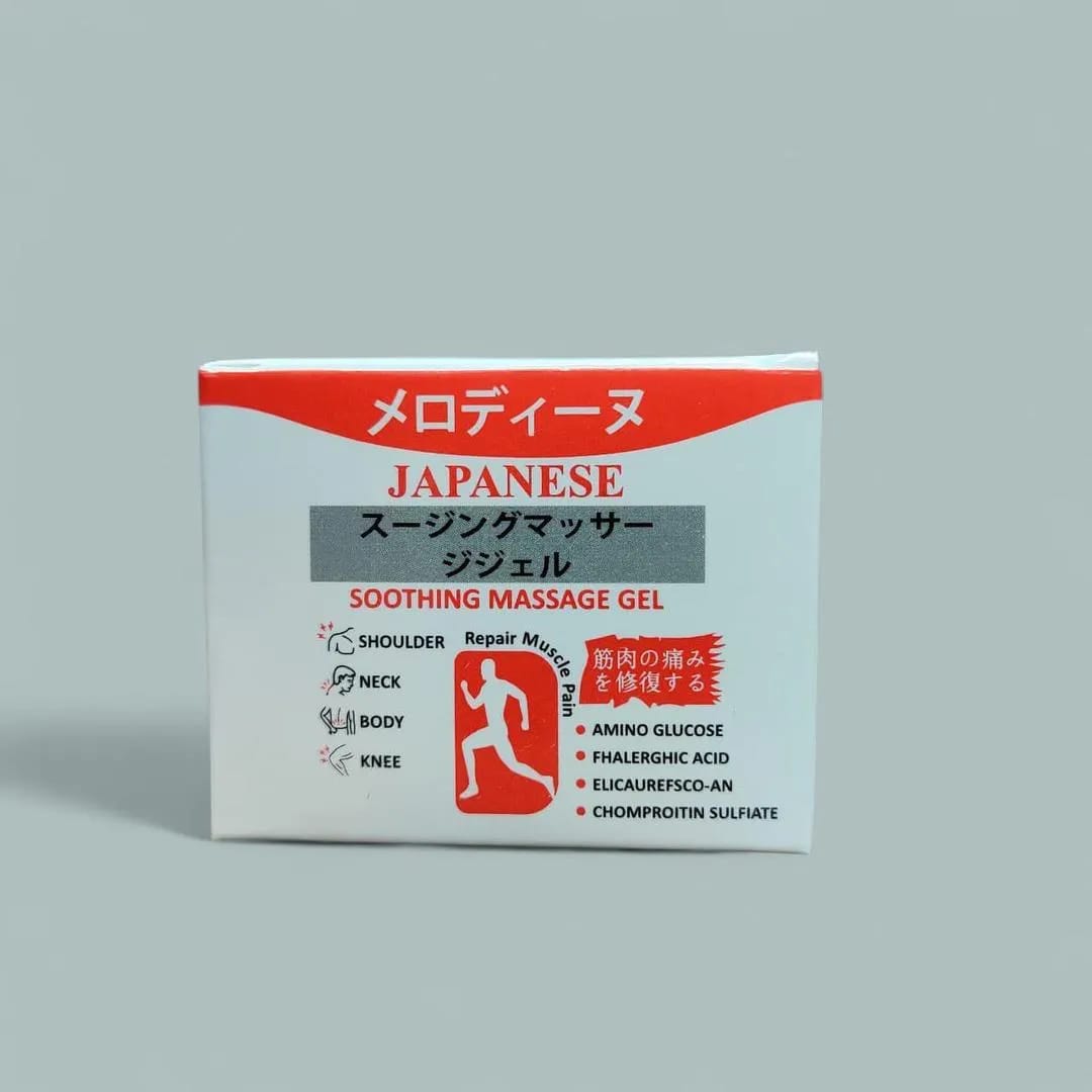 Melodine Japanese Soothing Massage Gel (120g) – For Neck, Shoulder, Knee & Muscle Pain Relief - Fast Acting
