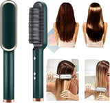 909 Hair Straightening Brush | Electric 2?in?1 Straightener & Curler | Heating Styling Comb | Quick 3?Minute Styling