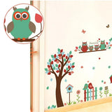 WALL STICKER POHON OWL BIRD BURUNG ANAK KIDS STIKER DINDING SK9162 di opagallery | Tokopedia