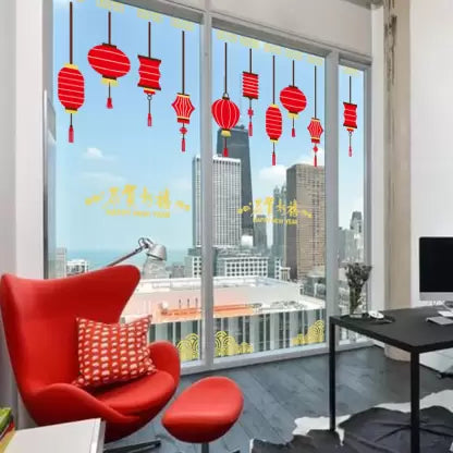 Happy New Year Theme Wall Stickers