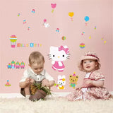 Hello Kitty Having Fun With Friends Decor For Nursery Room Wall sticker Abc1817