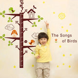 Ampire 150 cm Wall Stickers Songs of the Birds Height Chart for Kids Room Self Adhesive Sticker (Pack of 1)-size  120x60cm  lc6016