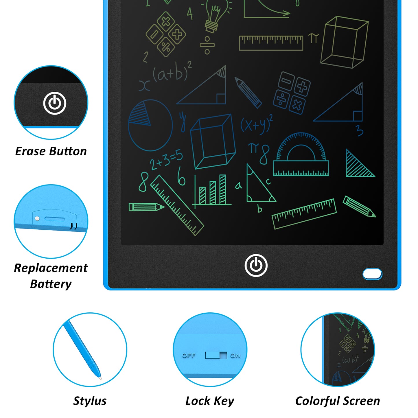 LCD Writing Tablet 10.5" Inch  Multicolor Electronic Graphics Tablet Writing Board LCD Writing Pad Drawing Tablet Handwriting Paperless Notepad Graphic Board for Kids