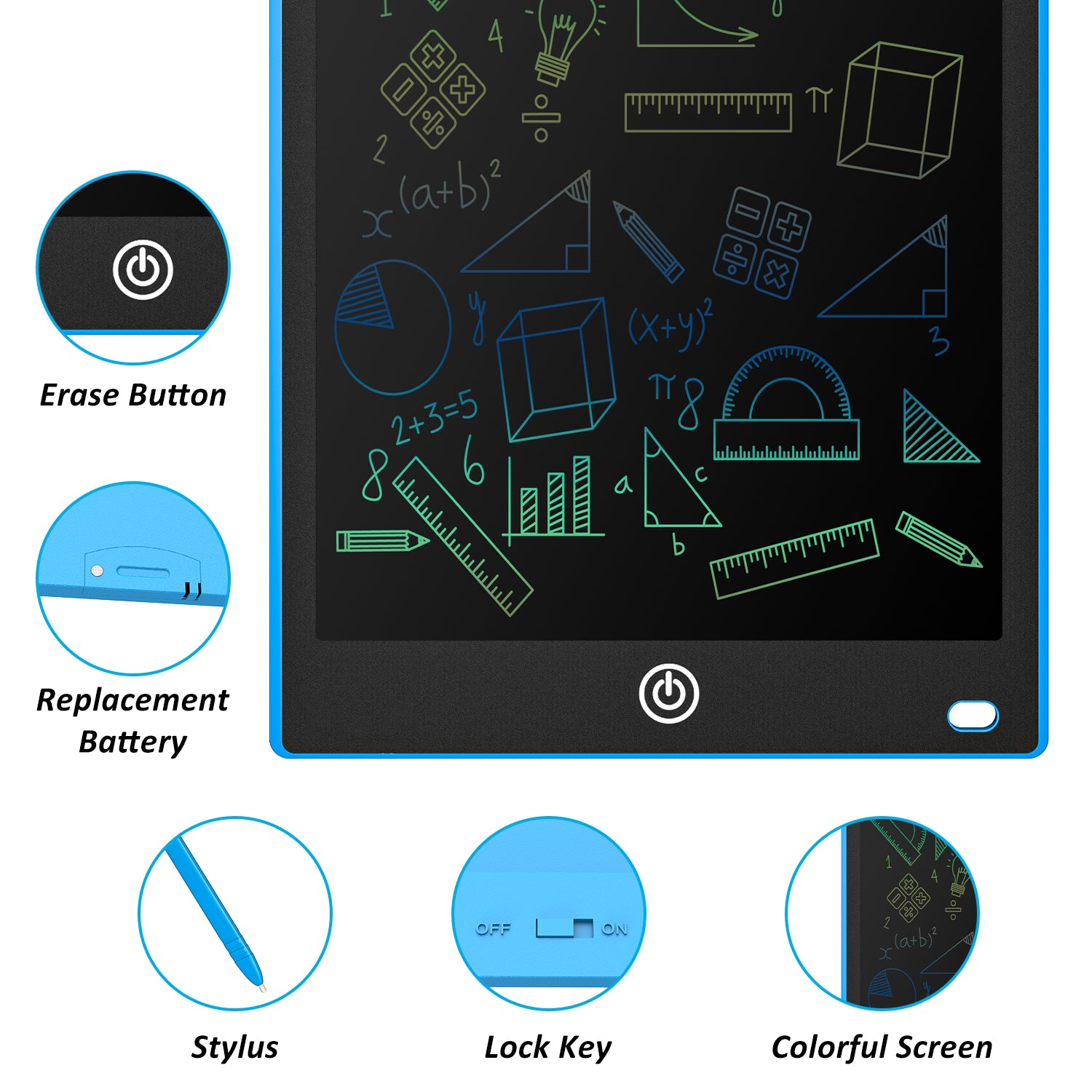 LCD Writing Tablet 10.5" Inch  Multicolor Electronic Graphics Tablet Writing Board LCD Writing Pad Drawing Tablet Handwriting Paperless Notepad Graphic Board for Kids